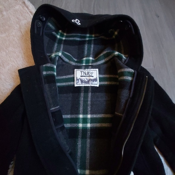 ARIZITA TNA Black Wool Blend Deerfield Duffle Coat - Picture 4 of 6